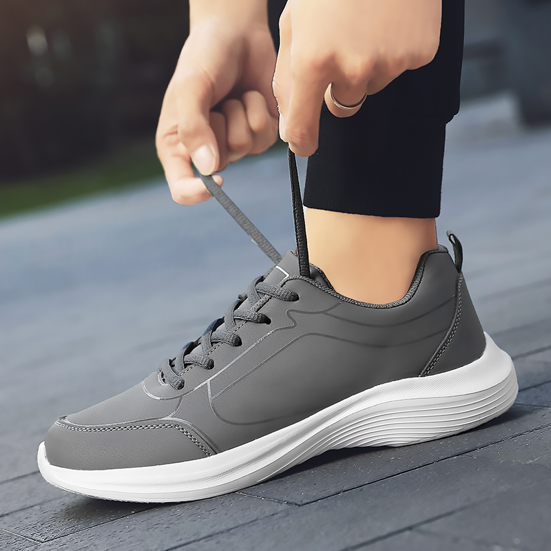 New men's pu sneakers, men's casual shoes, outdoor jogging training shoes, high-quality comfortable men's shoes, size e 48