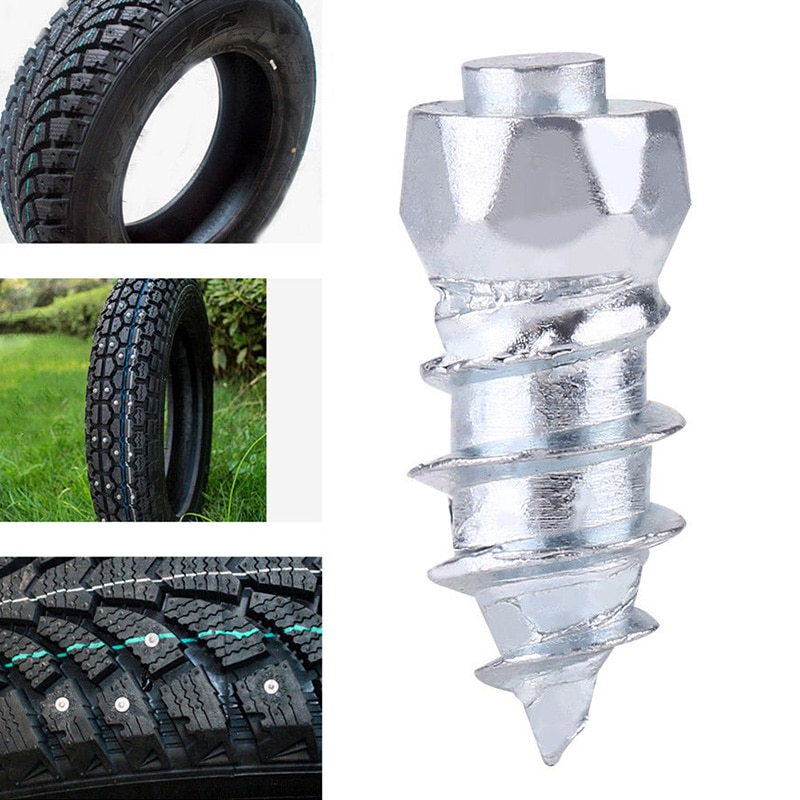 100 pcs 15*6mm Screw Tire Stud Anti-Slip Wheel Tire Snow Chain Anti Skid Ice Stud Car Off-Road Tire Tyre Screw Spikes