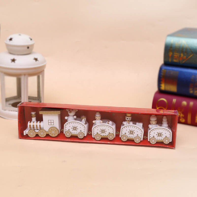Cute Christmas Wood Small Train Toy Festival Home Decoration Christmas Innovative for Kids Children Navidad 2021Childrens