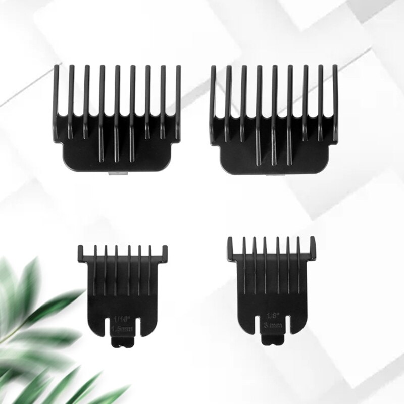 Universal Hair/Beard Clipper Guard Combs Hair Trimmer Limit Comb with Cleaning Brush Electric Hair Clipper Accs 4 Sizes