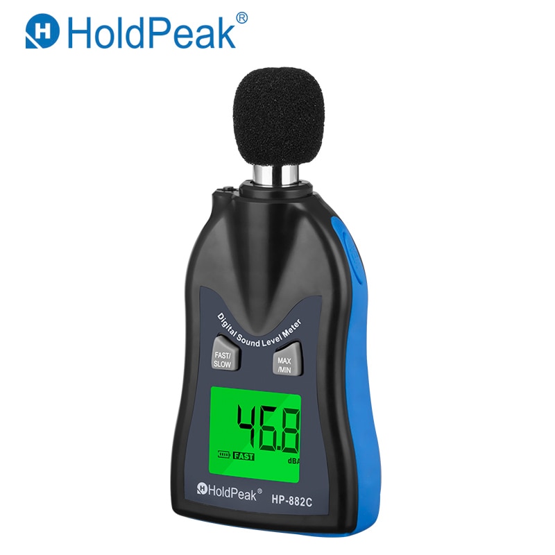 HoldPeak HP-882C Sound Level Meter Digital Noise Tester LCD Screen Voice Describe Meter Multimeter Monitor Pressure Tester