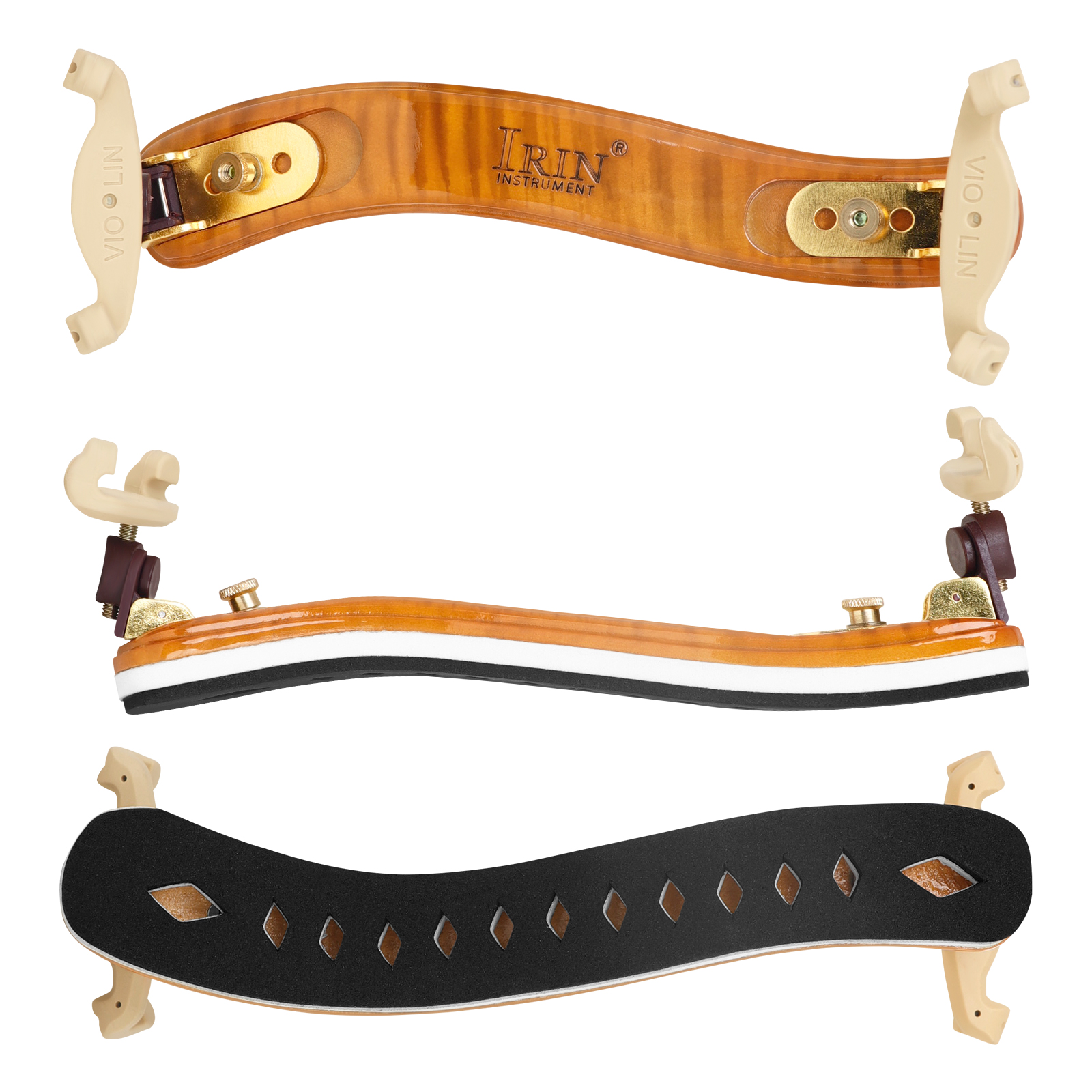 IRIN Violin Shoulder Rest Fiddle Shoulder Pad Chinrest Adjustable 3/4 4/4 Violin Shoulder Padded Rest Violin Accessories Parts: Lavender