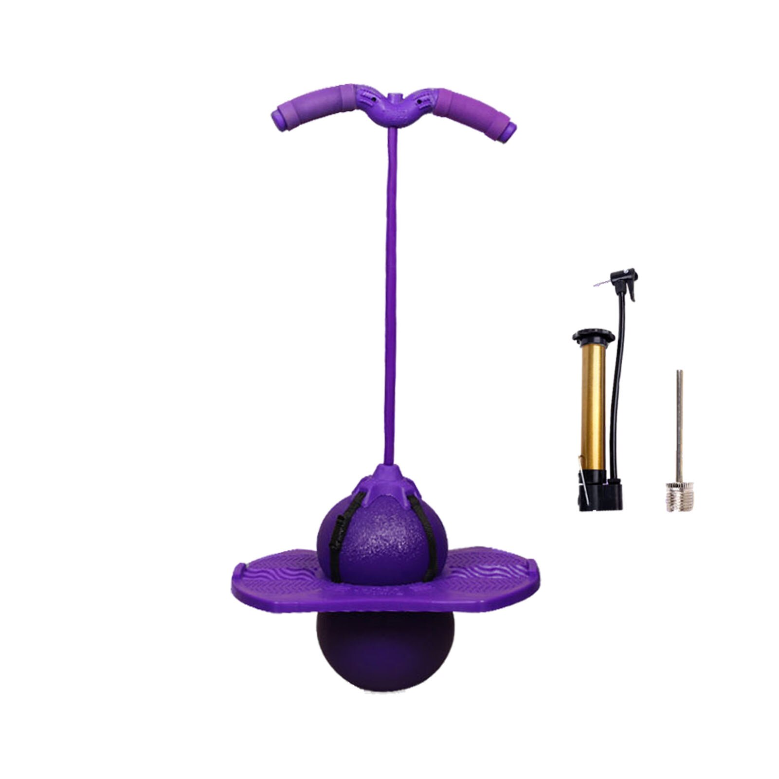 Stuiterende Bal Met Handvat Springen Hopper Bal Speelgoed Grote Elasticiteit En Sterke Draagkracht Voor Volwassenen Kids: Purple