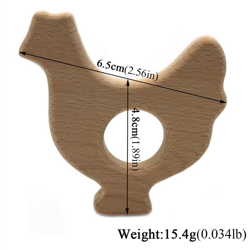 Juguetes de madera DIY para el gimnasio del bebé, colgante de collar de madera, mordedor de madera, Juguetes para la dentición