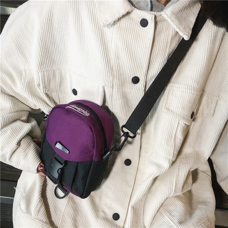 Super brand harajuku lokale forhold cool diskotaske studerende japansk lærred skuldertaske lille skoletaske messenger taske kvindelig mand