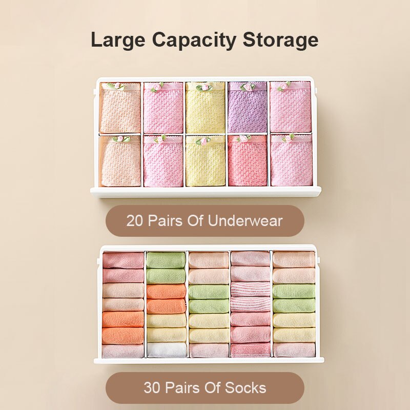 Joybos Unterwäsche Lagerung Kasten Schubladen Schrank Wardroble Organisatoren Lagerung Schublade Glitt Schublade Heimat Organisation 5/10 Gitter