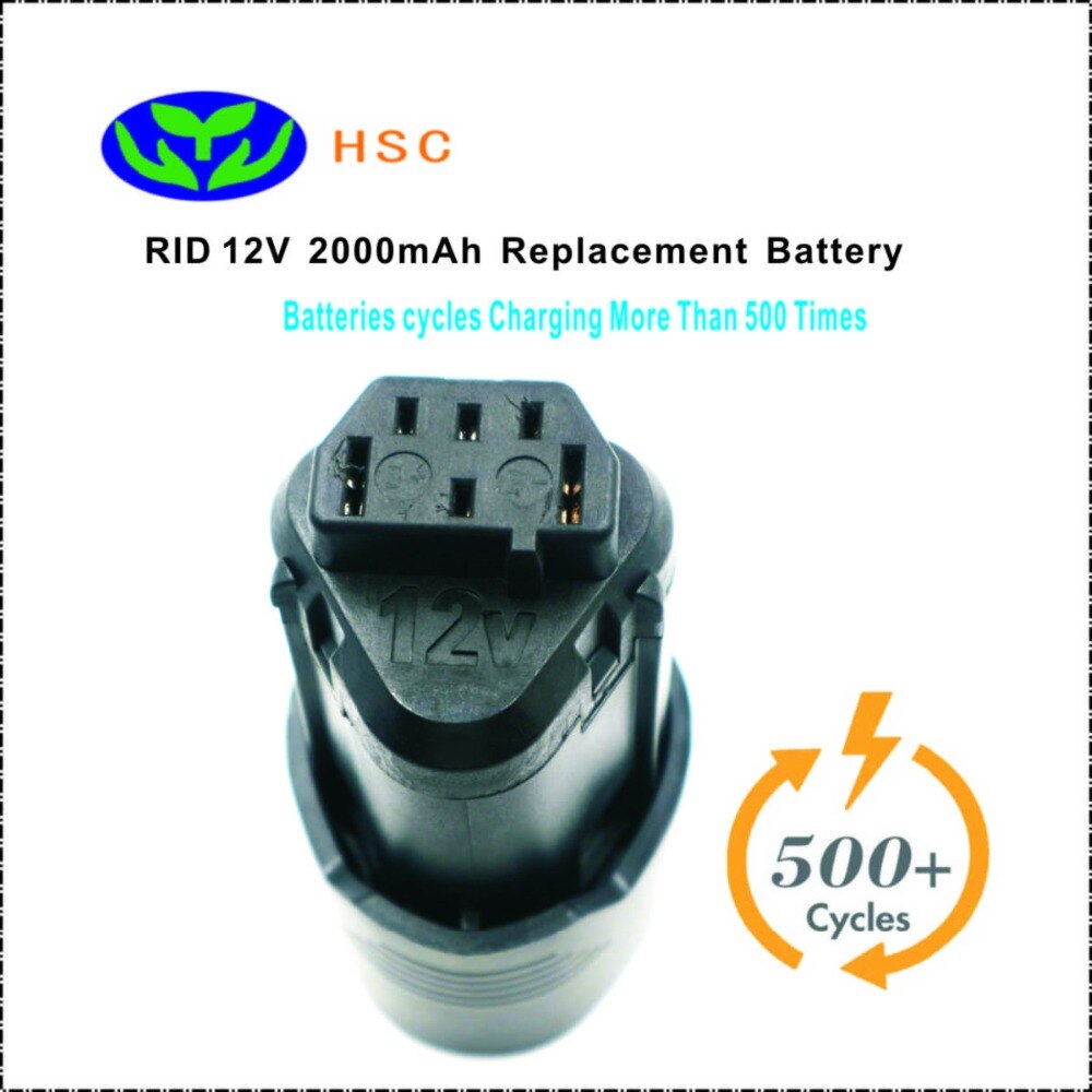 2.0Ah 18650 Battery Pack RID12A Li-ion Battery 12V Replacement Ridgid AC82008 130188001/AEG L1215 L1215P L1215R Pro Battery