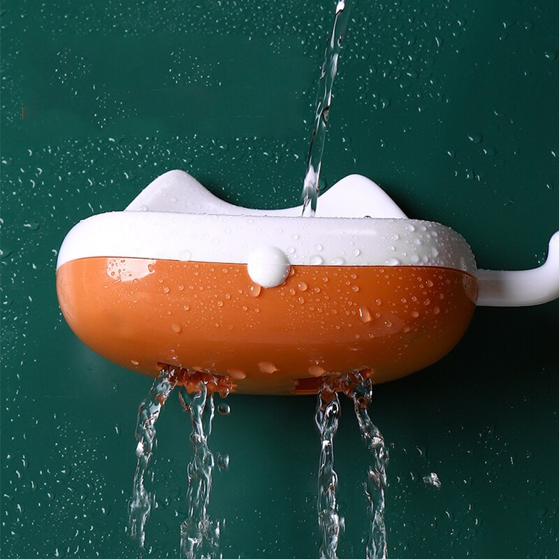 Kawaii – boîte murale de rangement pour porte-savon, porte-éponge, fait à la main, accessoires de salle de bains