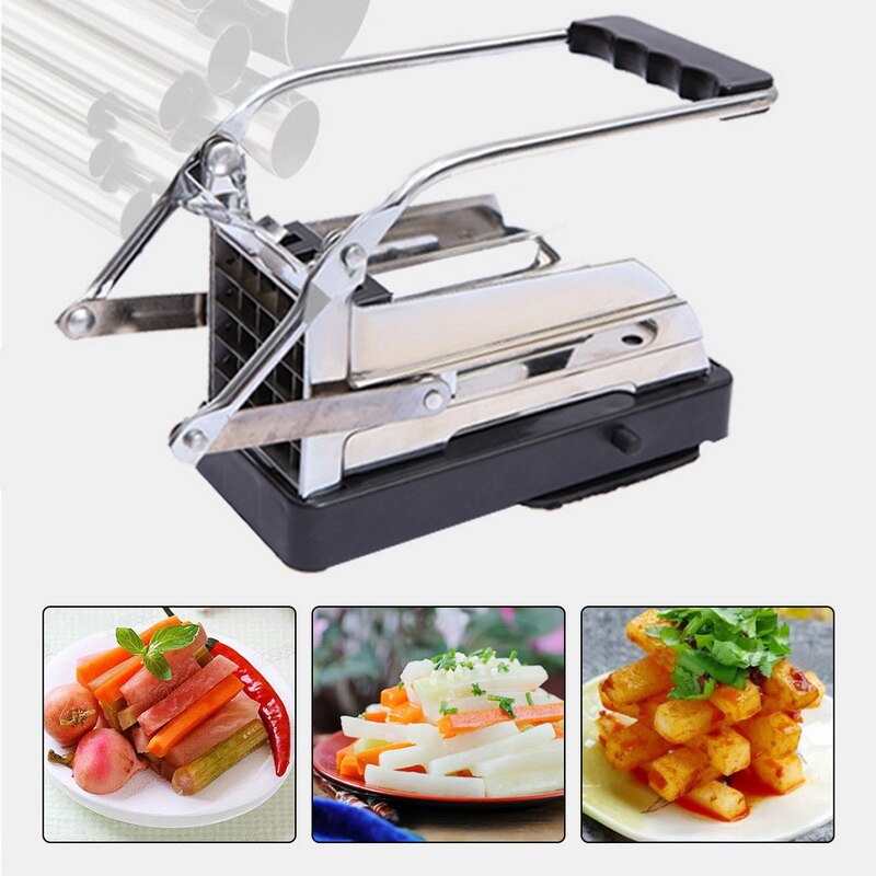 ainless Steel Potato Chip Making Tool Home Manual French Fries Slicer Cutter Machine French Fry Potato Cutting Machine: C