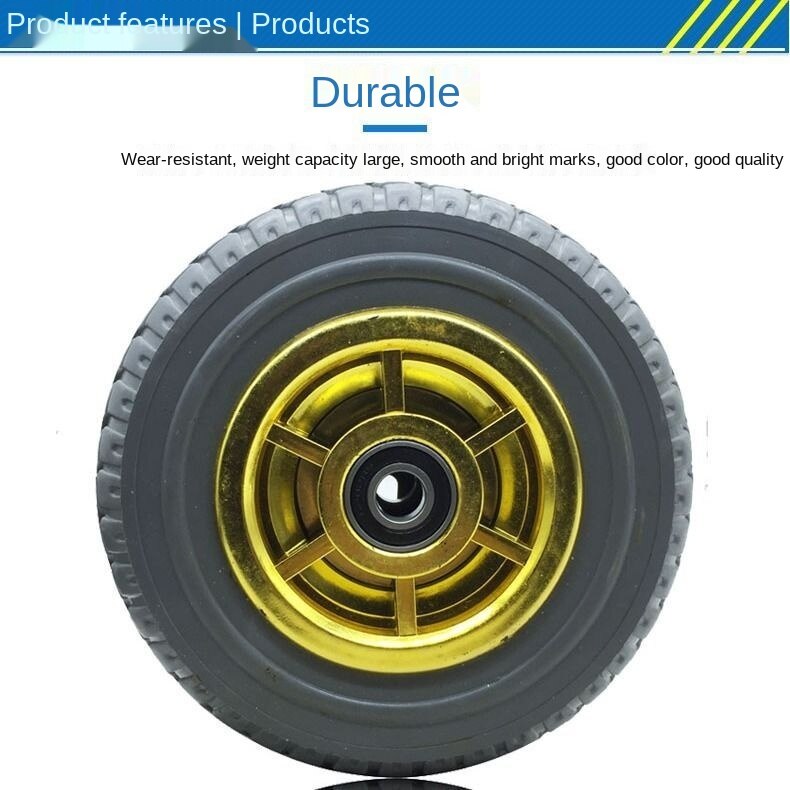 Solid Rubber Casters Lightweight 3&amp;quot; 5&amp;quot; Flatbed Trolley Trailer Wheels Trolley Casters