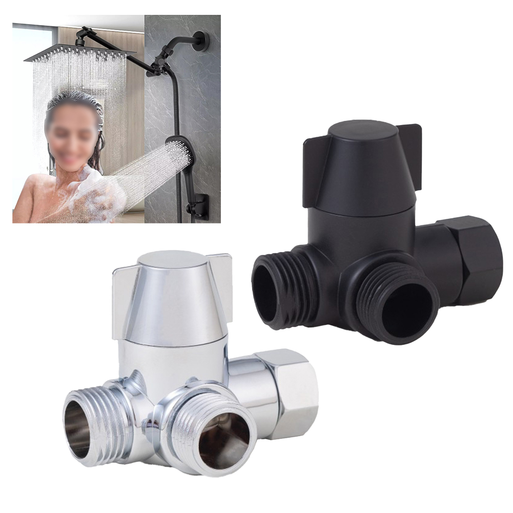 3-Wege G1/2 Auslass Duschkopf Umstellventil T-Adapter Duschschlauch Wasserhahn Splitter 3 Modus Schalter Adapter Badezimmerzubehör