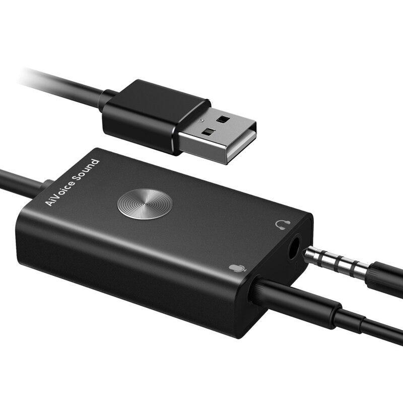 Traductor de voz inteligente buscar voz a texto tarjeta de sonido adaptador USB soporta 24 idiomas