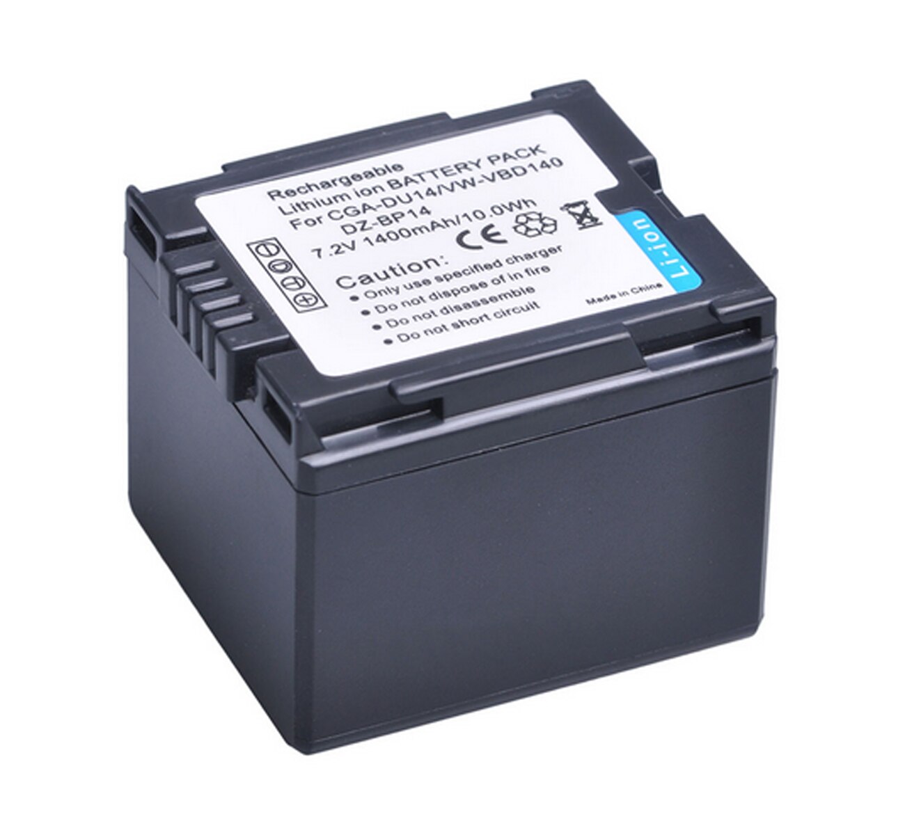 Batterie Rechargeable Lithium-ion pour Hitachi DZ-BP07PW, DZ-BP07S, DZ-BP14S, DZ-BP14SJ, DZ-BP14SW, DZ-BP21SJ, DZ-BP21SW,,: 1x CGA-DU14 Battery