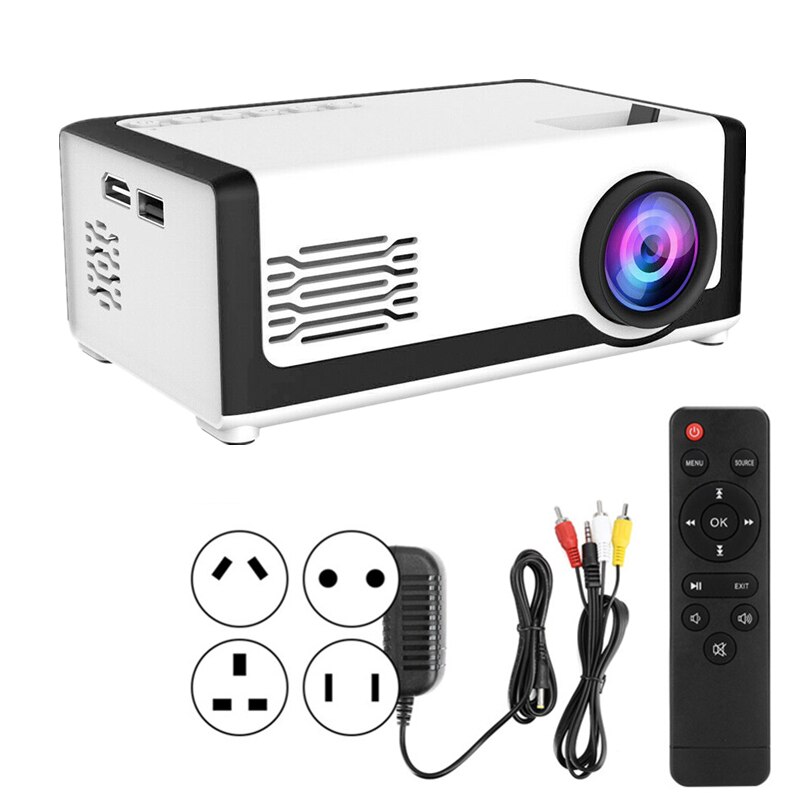 Draagbare Led Mini Projector 1080P Mini Home Projector Met Av Usb Sd Tf Card Usb Draagbare Pocket Beamer Projector mobiele Telefoon