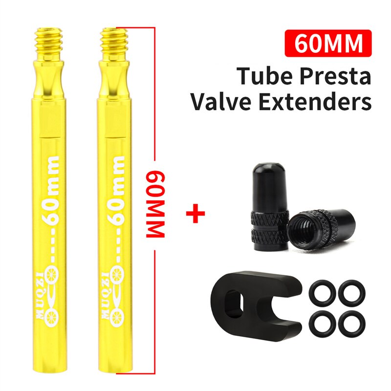 Rower zawór Presta Extender Clincher opon wymienny zawór dętka rozszerzenie Adapter zaworu z podstawowe narzędzie akcesoria rowerowe: Integrated 60mmGlod