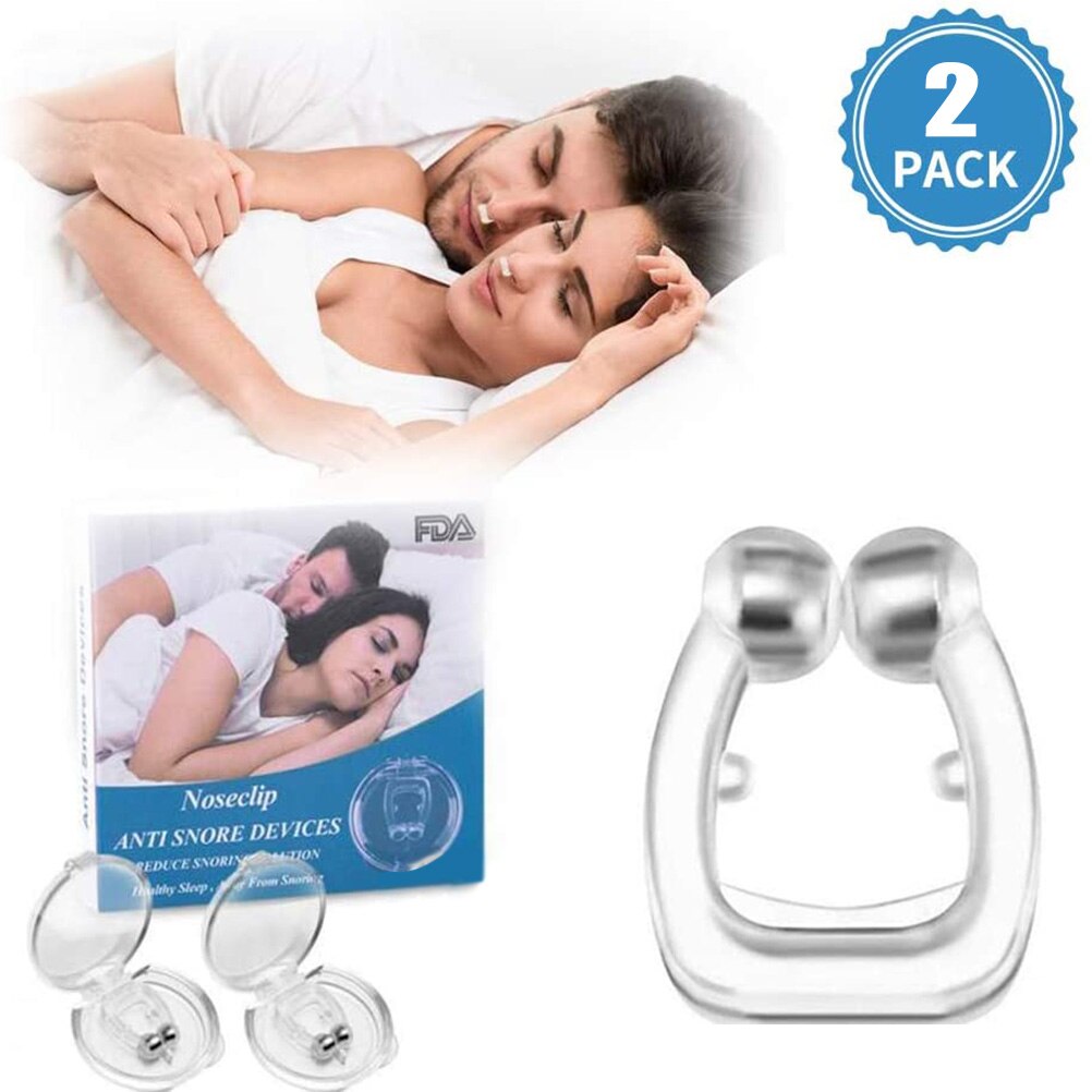 2/3/4Pcs Silicone Magnetische Anti Snore Stop Snurken Nose Clip Sleep Lade Slapen Aid Apneu Guard night Apparaat