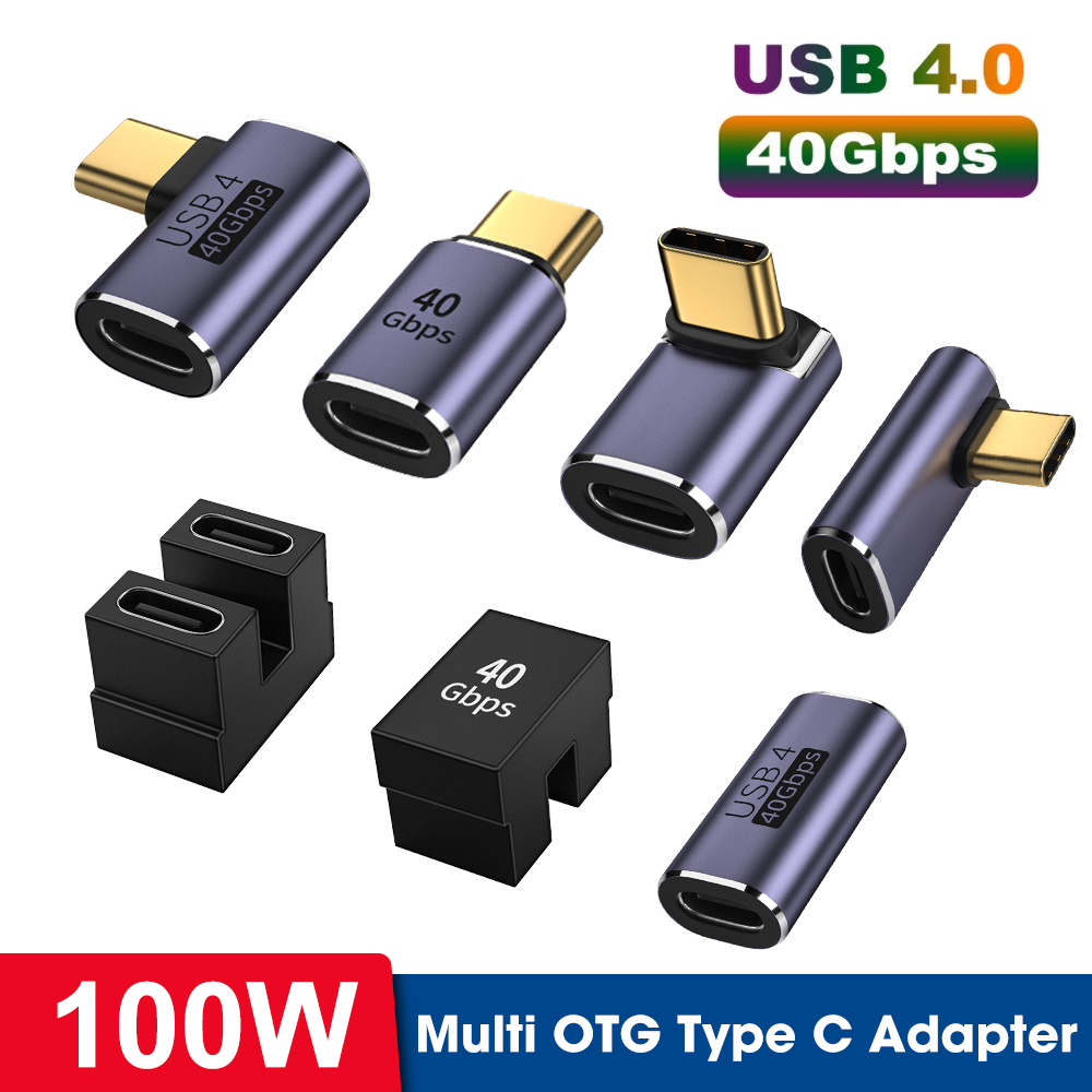 Adapter USB C 100W maszyna do cięcia metalu z USB 4.0 typu C Adapter OTG 40 gb/s szybki Transfer danych Tablet USB-C Adapter do ładowania laptopa MacBook