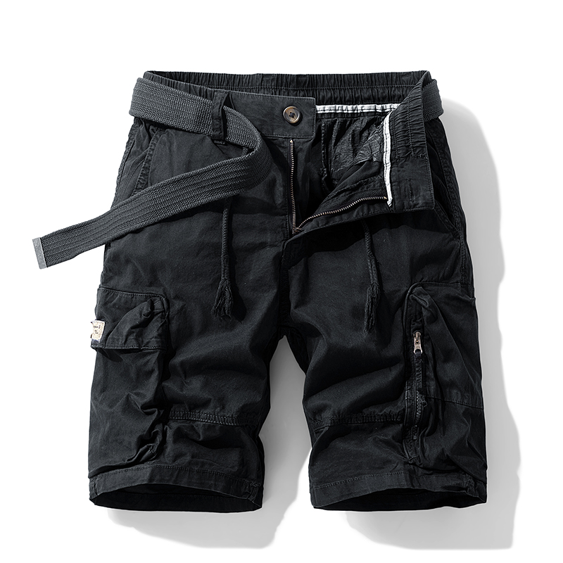 Zomer Heren Cargo Shorts Heren Heren Mode Katoenen Strand Met Meerdere Pocket Shorts Man Lente Casual Joggers Korte Broek Mannen: 38 / Bruin