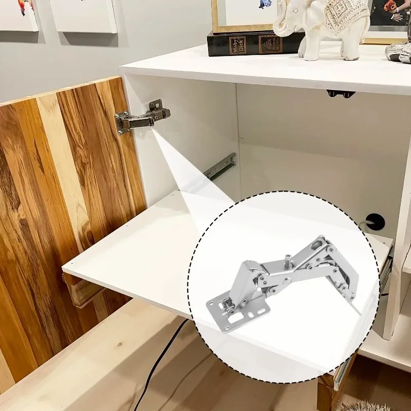 Skaphengsler 130-170 graders justerbar metallhengsel garderobe skapdør skjult hydraulisk myklukkende hengsel maskinvareverktøy