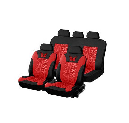 Funda de protección de coche para asiento de coche, de mariposa Universal para las cuatro estaciones, 9 Uds.: Red 9pcs