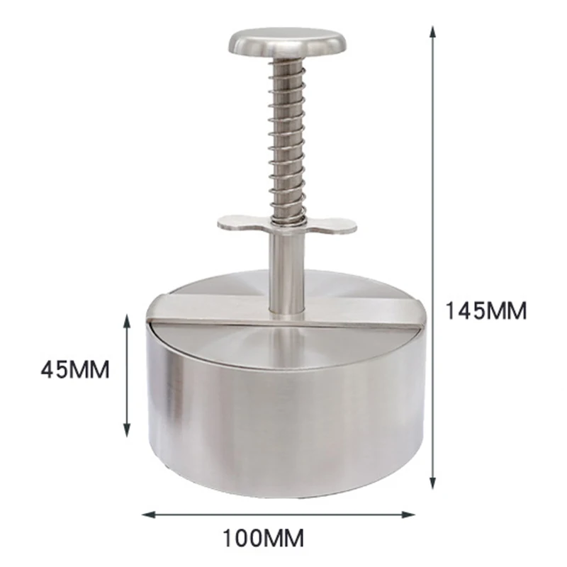 304 Roestvrij Staal Hamburger Vleespers Burger Patty Maker Mold Handleiding Cake Grill Vlees Tool Rundvlees Varkensvlees Rijstpers Maken Mallen: green