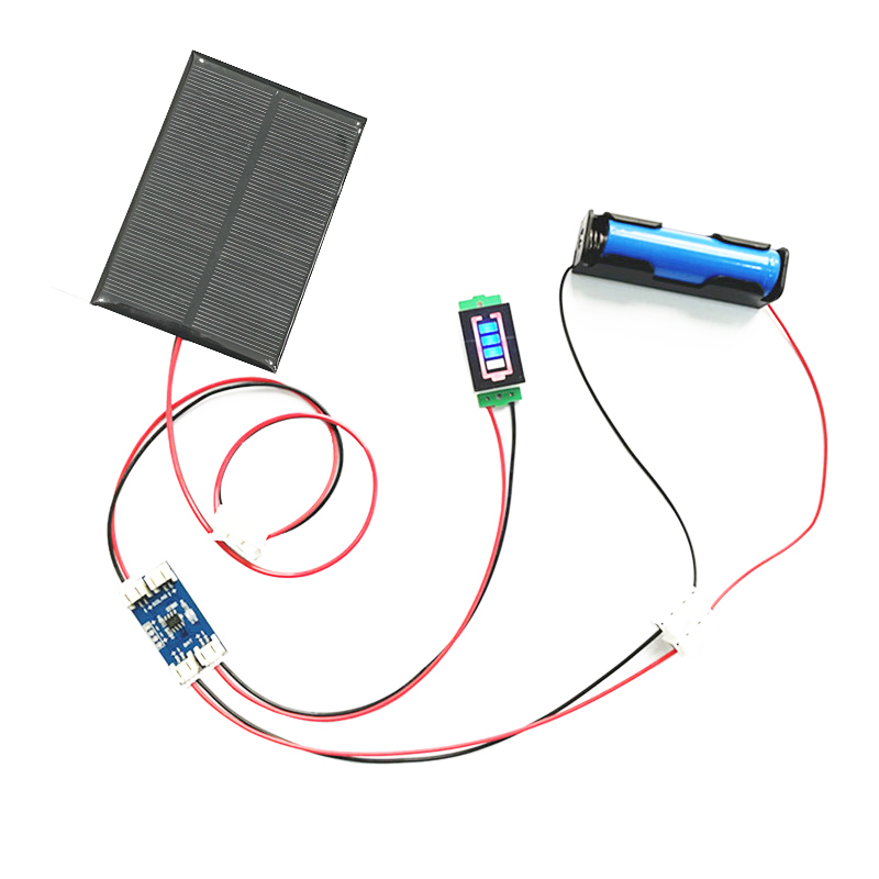 Panel Solar de 5V, 5,5 V, 160mA, 250mA, 500mA, 1W, 1,6 W, 2,5 W, con controladores de carga de batería de litio Solar de 5V 1A, Kit de pantalla Diy: Oro
