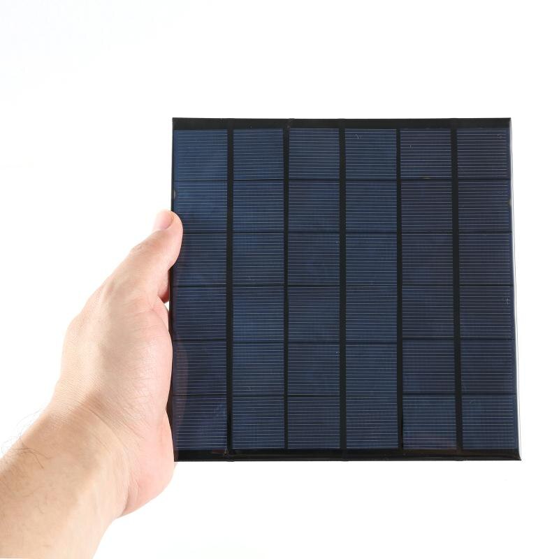 Panneau solaire 6V 9V 18V, Mini système solaire filaire, bricolage pour batterie, chargeur de téléphone portable, cellules solaires 2W 3W 4.5W 6W 10W