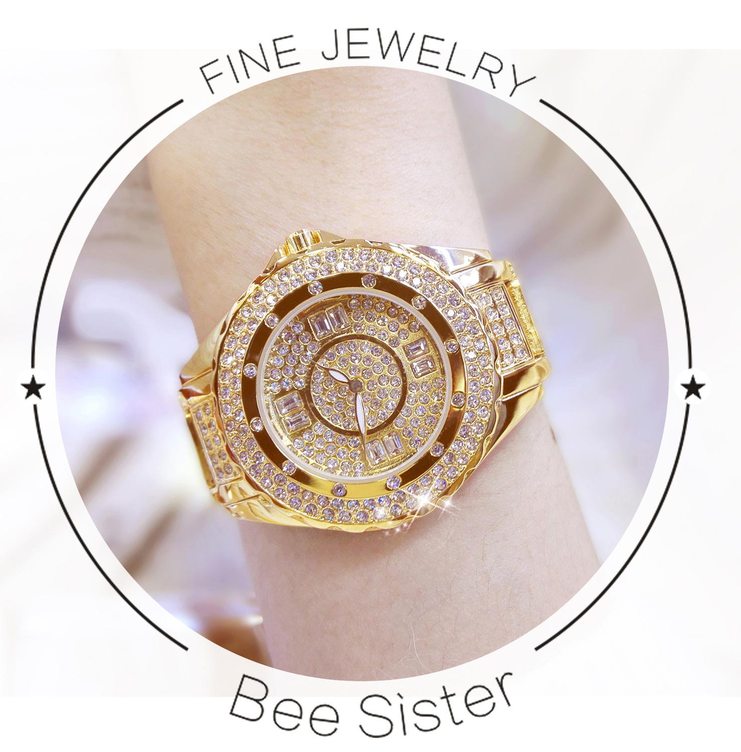 BS BEE SISTER Women Watch with Czech Diamond 30m Bling Bling Starry Sky Watch Wife (NO bracelet)