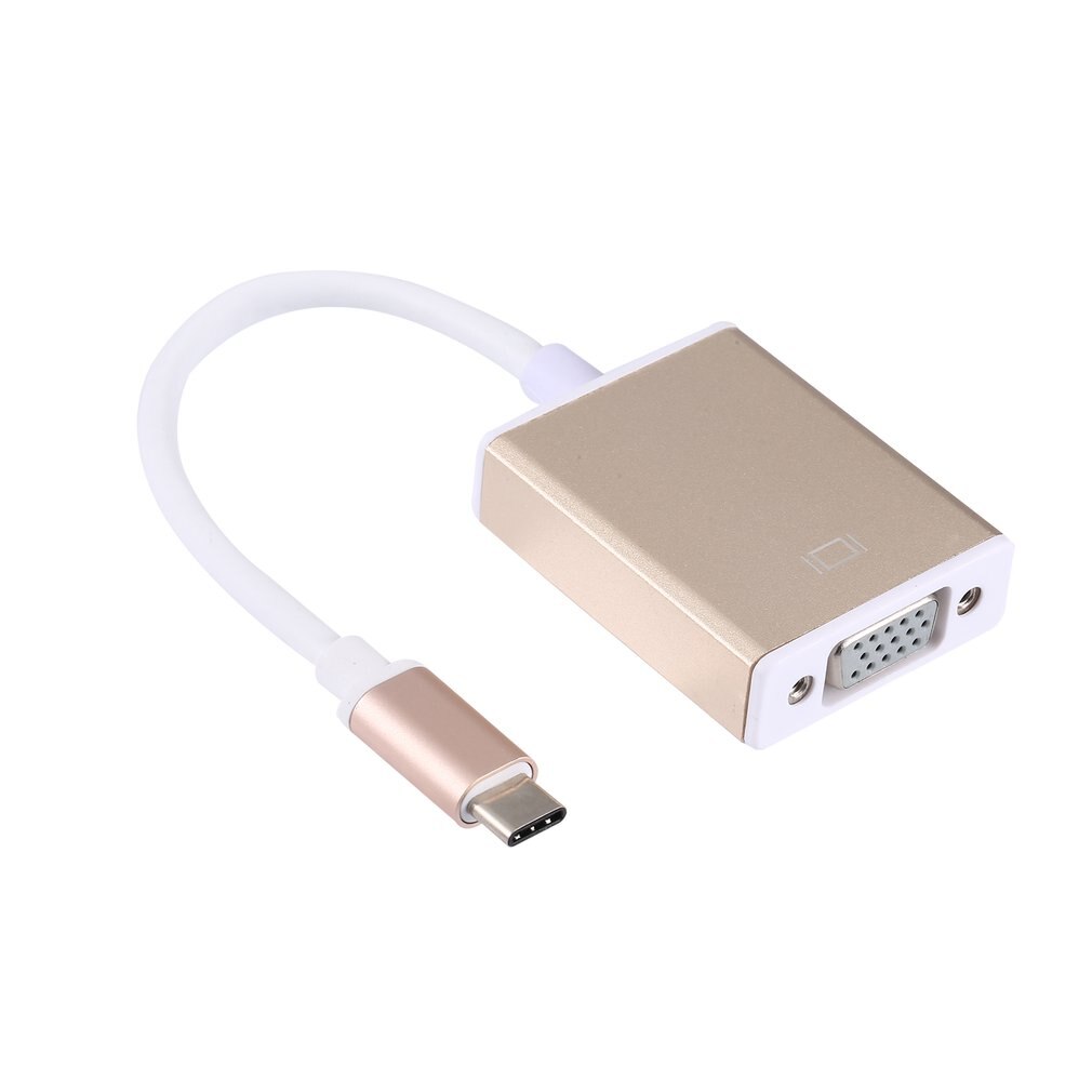 Usb 3.1 Type C USB-C Naar Vga Adapter Usb C Type C Thunderbolt 3 Naar Vga Male Naar Vrouwelijke Converter kabel Voor Macbook Pro