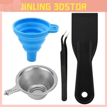 Silizium Trichter + Metall UV Harz Filter Tasse + pinzette + SLA Harz Spezielle Werkzeug Schaufel für Photon DLP Teile 3D Drucker teile