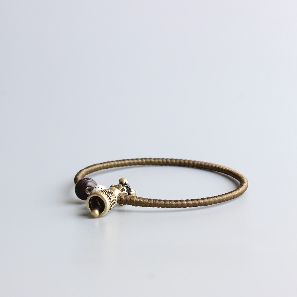 Degsin Tibetaanse Boeddhistische Handgemaakte Koperen Gevlochten Touw Amulet Armband Vajra Charm Bangle Antieke Om Sieraden Voor Mannen Vrouwen