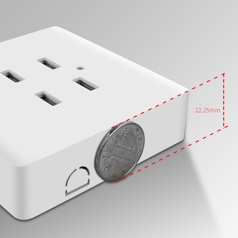 2/4 Ports USB Electrical Socket Station Power Adapter Plug Outlet 110V-250V for Home Office Use Wall Mounting Charger
