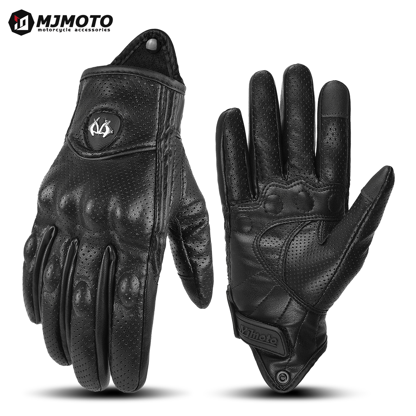 Klassische retro Leder Motorrad Handschuhe Sommer Tragen-Beständig Anti-Unterhose Männer Frauen Mountainbike Moto Radfahrer Fahrrad Zubehör: Braun / XL