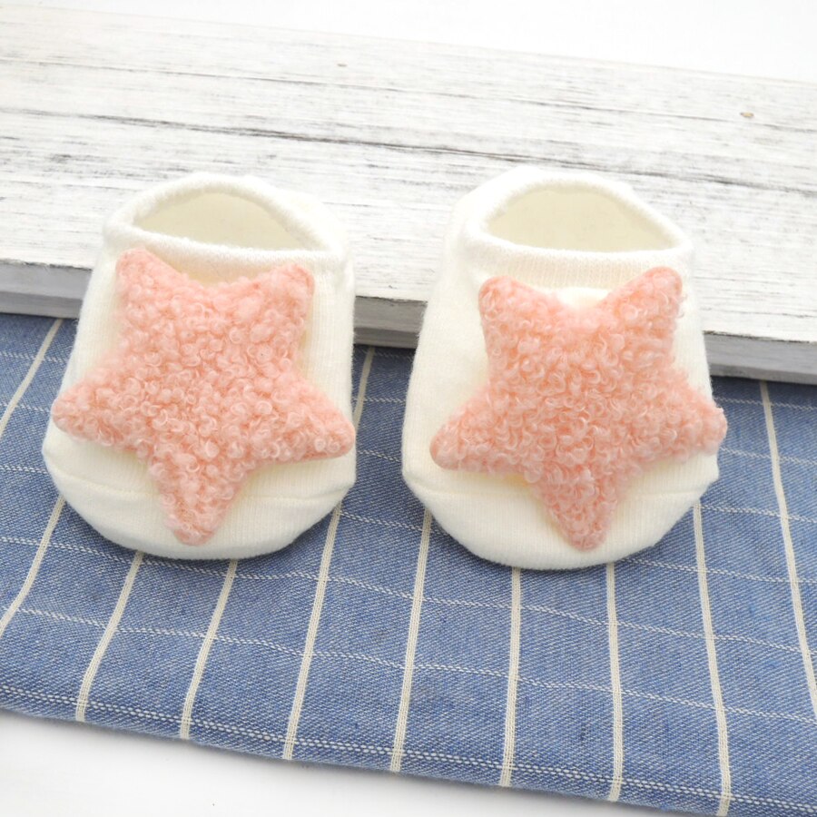 Lamswol ster grijs goud twinkle star babysokjes baby unisex sokken born baby jongen sok  bb03