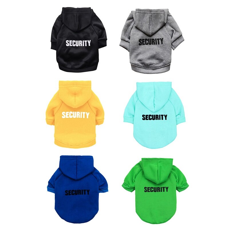 Security Dog Cat Clothes Pet Cat Coats Jacket Hoodies For Cats Dog Outfit Warm Pet Clothing Rabbit Animals Pet Sweatshirt