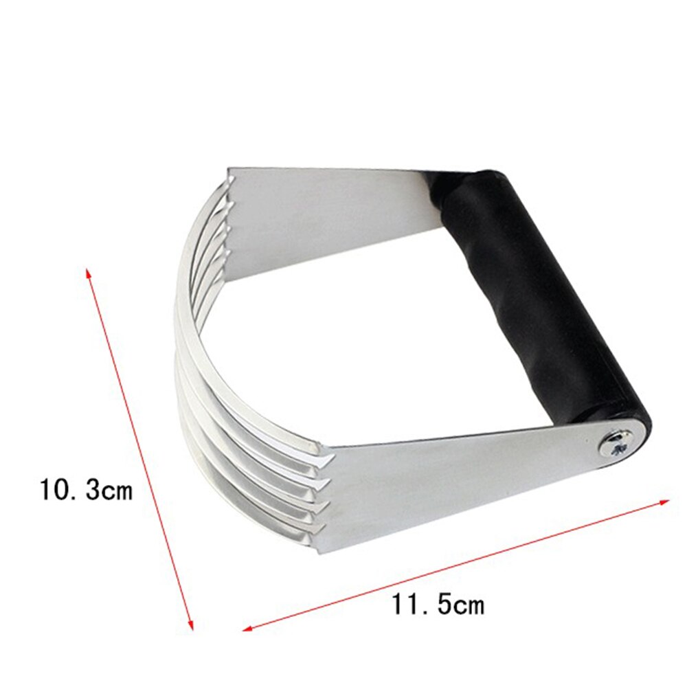Stainless Steel Dough Cutter Flour Mixer Pastry Blender Flour and Butter Mixer Cake Pie Tools Soft Plastic Handle