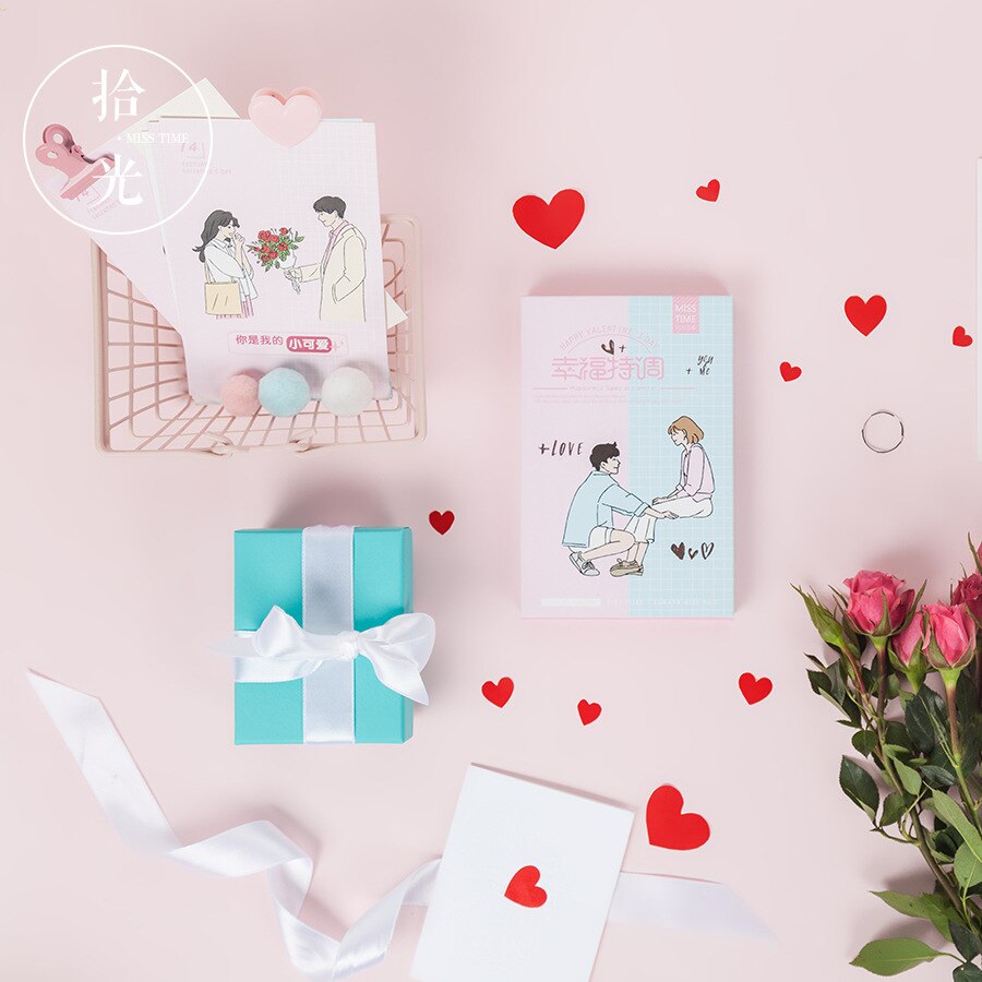 30 Sheets/Set Novelty Happy Valentine's Day Postcard Greeting Card Message Card Birthday Card