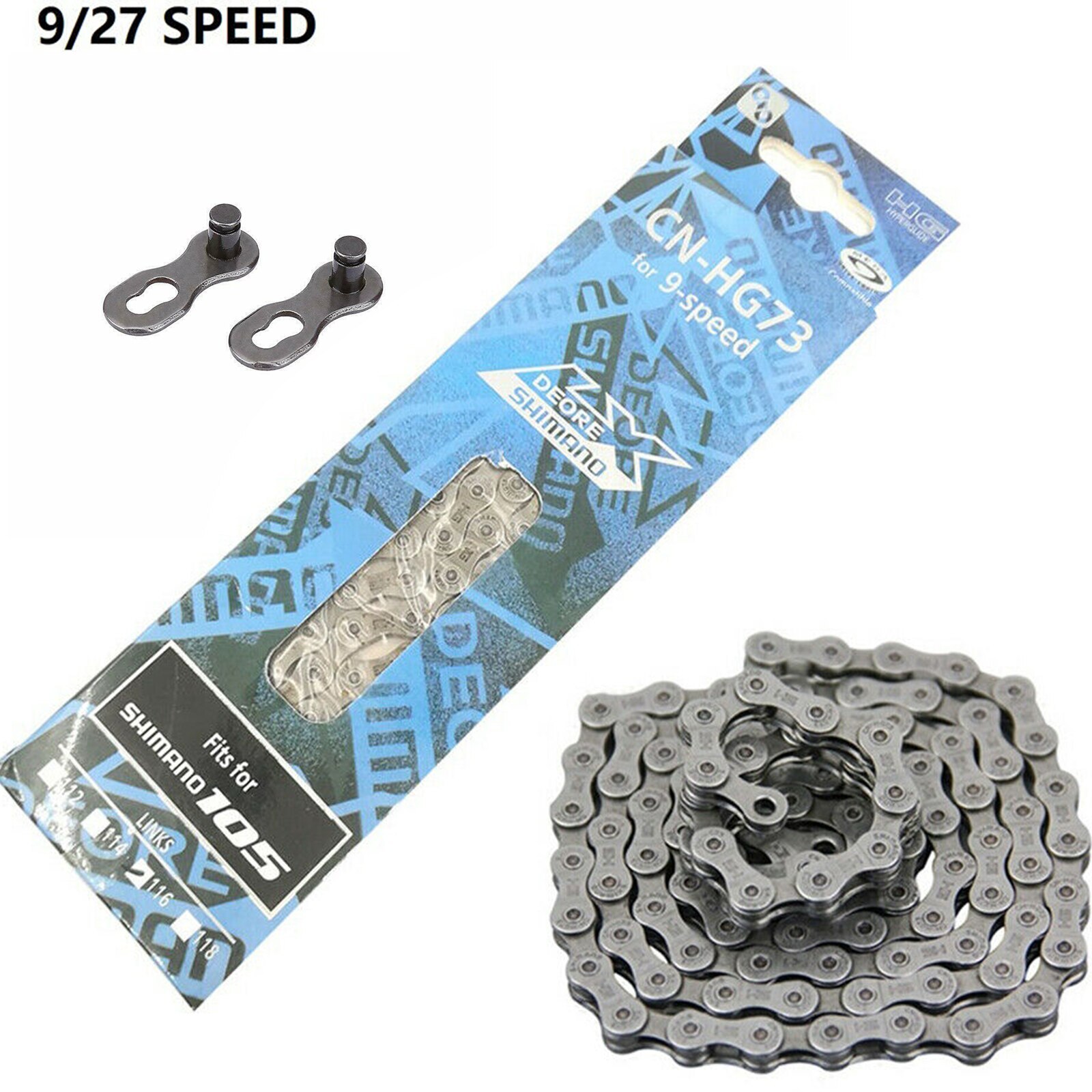 CN-HG73 Bike Kette Mountainbike Kette 9 Geschwindigkeit 116 Link Mit Magie Schnalle