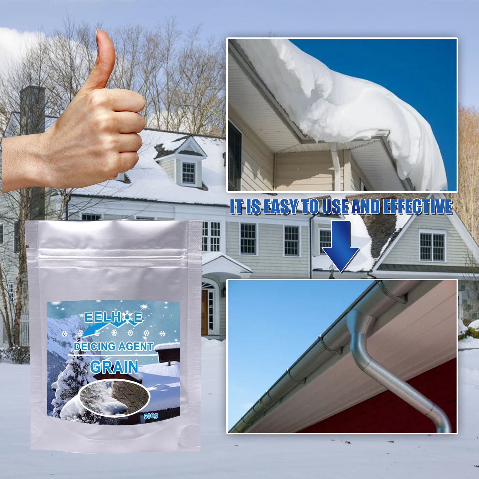 Safe Melting Of Ice Particles Snow Melting Particles Deicing Particles Heat Generating Particles Car Deicing Agent Deicer Melts