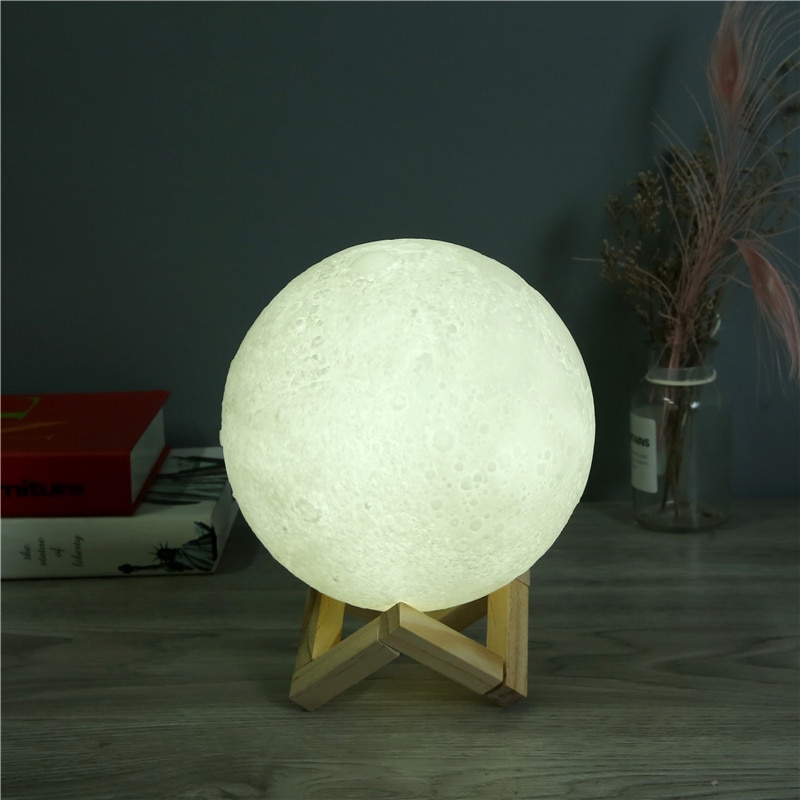 3D printing maan lamp kleurverandering 2 kleur touch 16 kleur afstandsbediening USB LED Nachtlampje woondecoratie creatieve