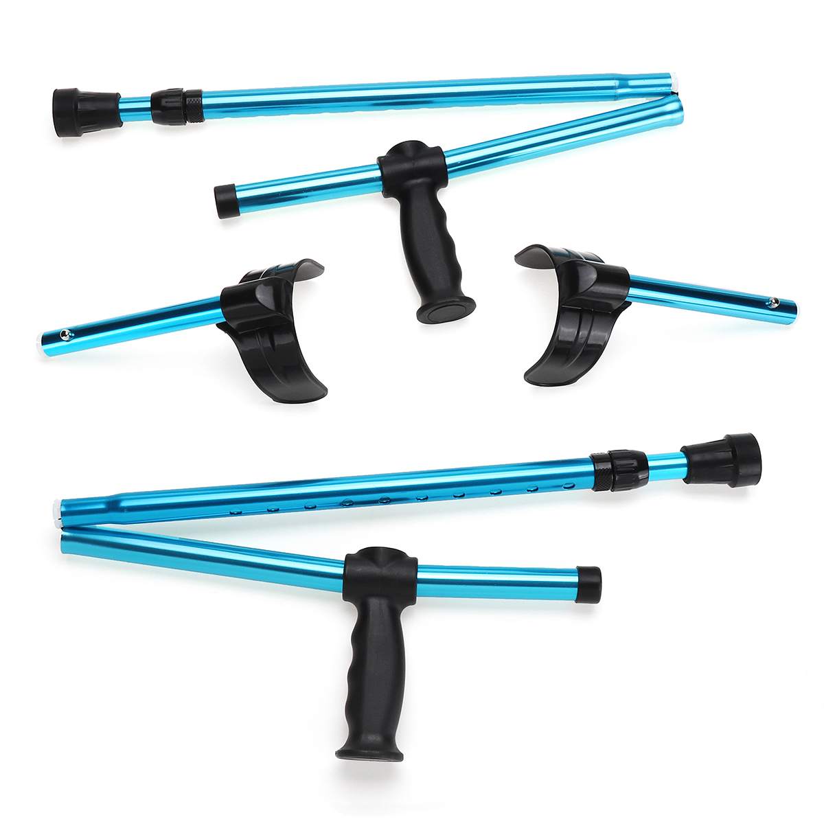 1/2 stk justerbar underarm albue underarm krykker vandrestok letvægts foldestokke aluminium trekking vandrestave