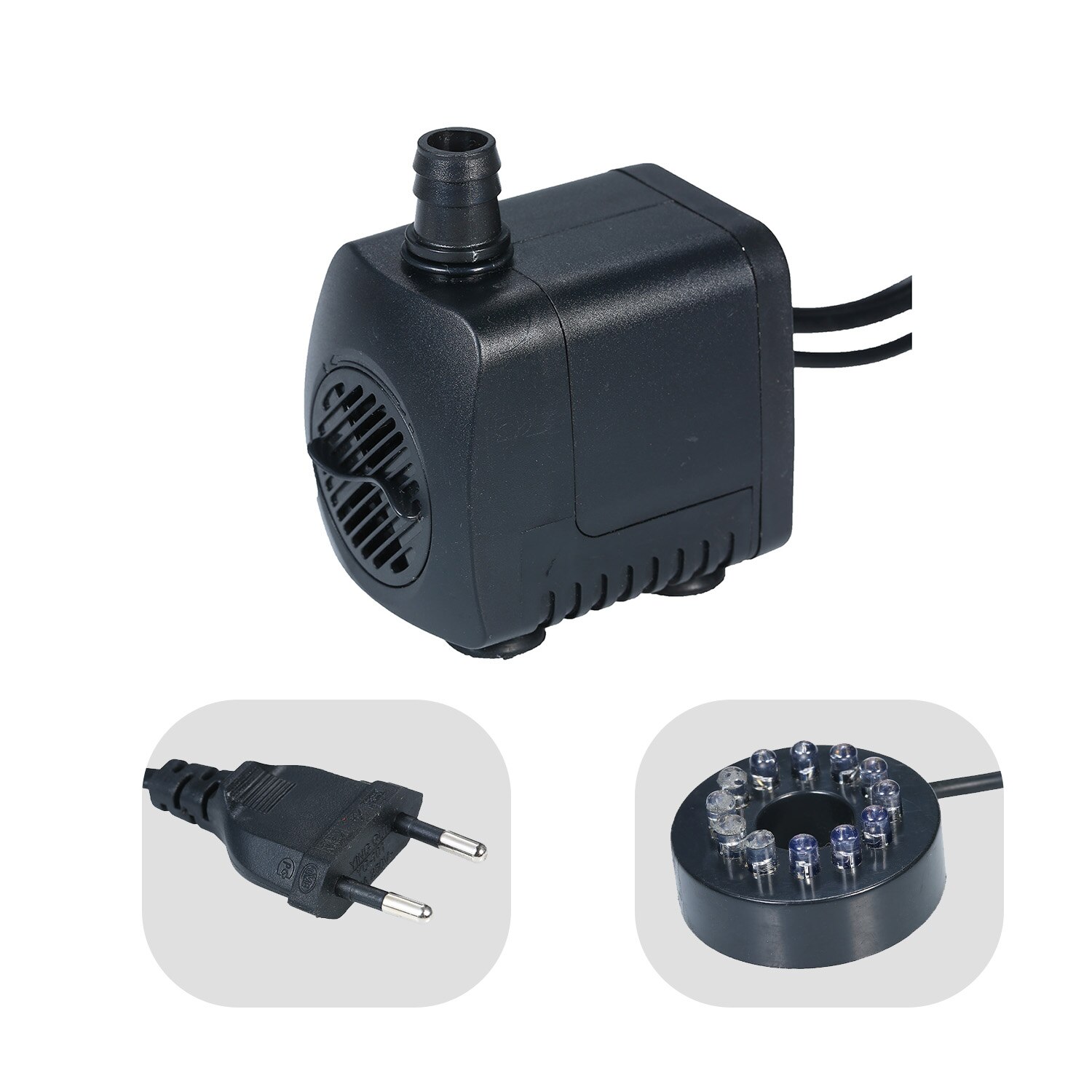 Ledet nedsænket pumpe 800l/ timer ultra-stille akvarium dam tank pool vand springvand pumpe uk plug