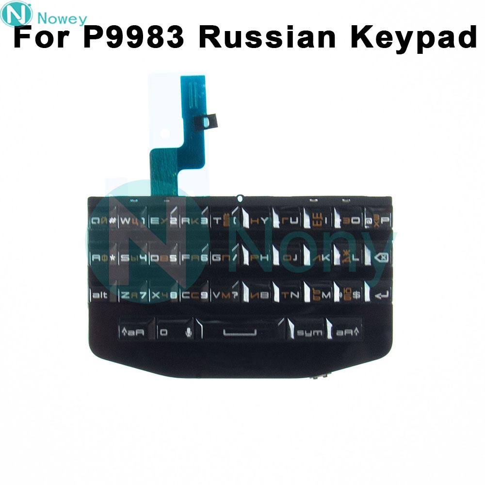 Nowey P'9983 Cover Keyboard For Blackberry 9900 Q20 P9983 9983 Phone English Russian Arabic Keypad Housing Replacement Parts: Red / Pink