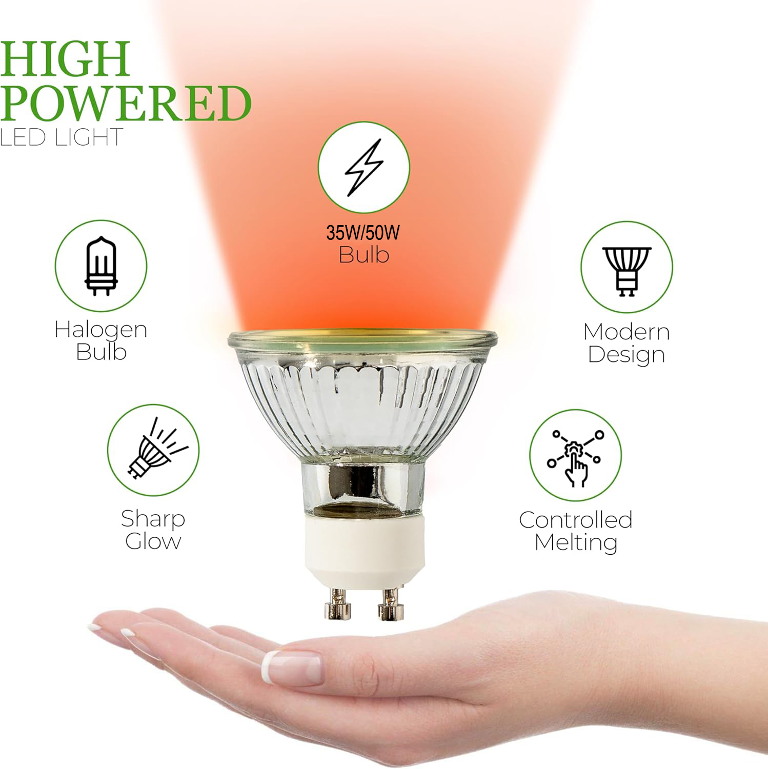 Lámpara de llama naranja 35W 50W 220V 230V GU10 ámbar regulable lámpara halógena bombilla foco cuarzo chimenea Somine Lampa