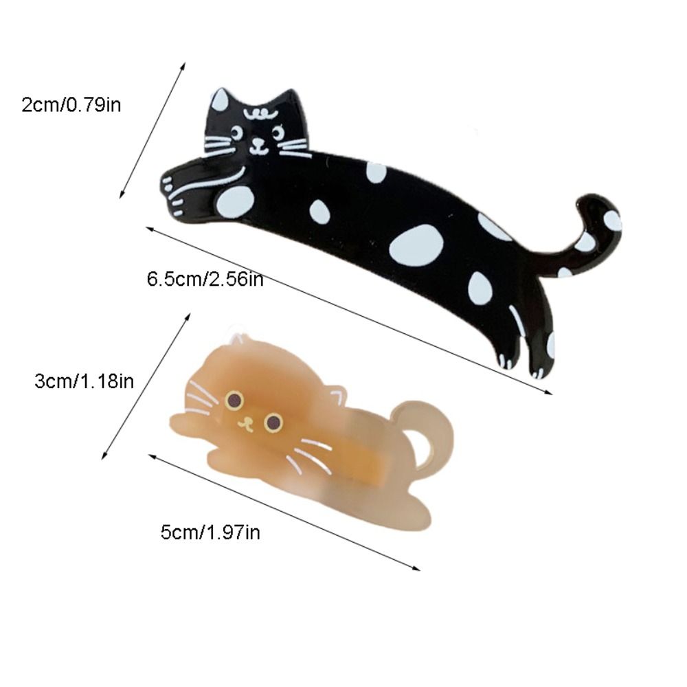 Pinza de pelo de ácido acético de gato de dibujos animados, pinza lateral acrílica, pinza de pico de pato para mascotas, horquilla colorida