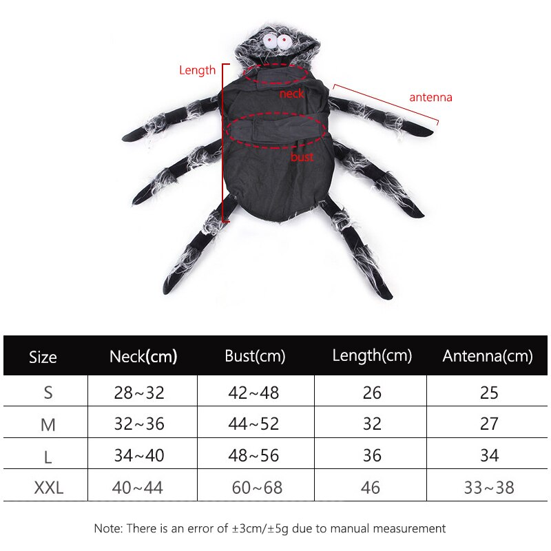 Costume d&#39;araignée amusant pour chien, déguisement, accessoires pour petits/moyens/grands chiens, vêtements