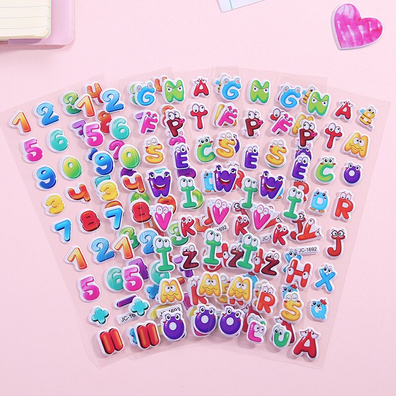 1/5pcs Cartoon Stickers 3D Cartoon Random Animal Waterproof Stickers Children's Decoration Supplies Boys Girls Diy Sticker: 1pc random