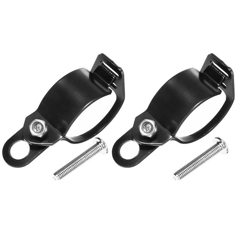 1Pair Universal Motorcycle Turn Signals Relocation Fork Clamps Bracket Headlight: Default Title