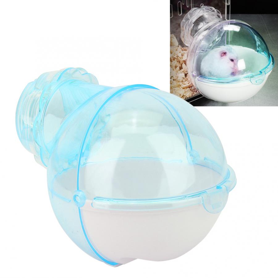 13 cm Mooie Hamster Badkamer Bad Met Pijpleiding Kleine Huisdier Running Oefening Wiel Plastic Rat Running Spelen Bal Speelgoed: Blauw