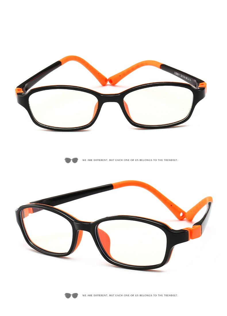 Vcka børn anti-blå lys briller ramme  tr90 computer pige spil beskyttelsesbriller dreng silikone børn ultralette briller: 4